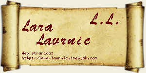 Lara Lavrnić vizit kartica
